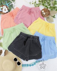French Terry Stevie Shorts in Spring Peach