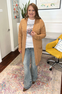 Knit Pocket Cardigan in Pumpkin Spice