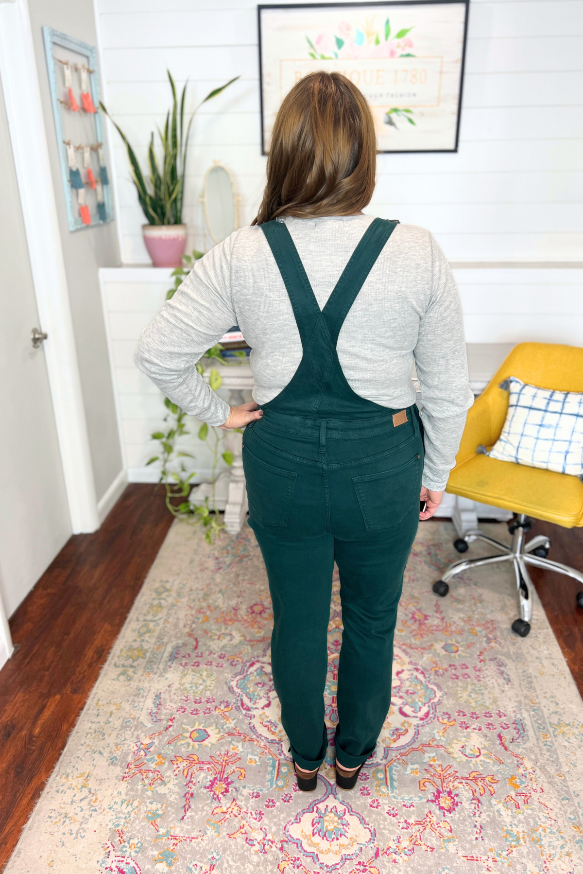 Judy Blue High Waist Teal Boyfriend Overalls