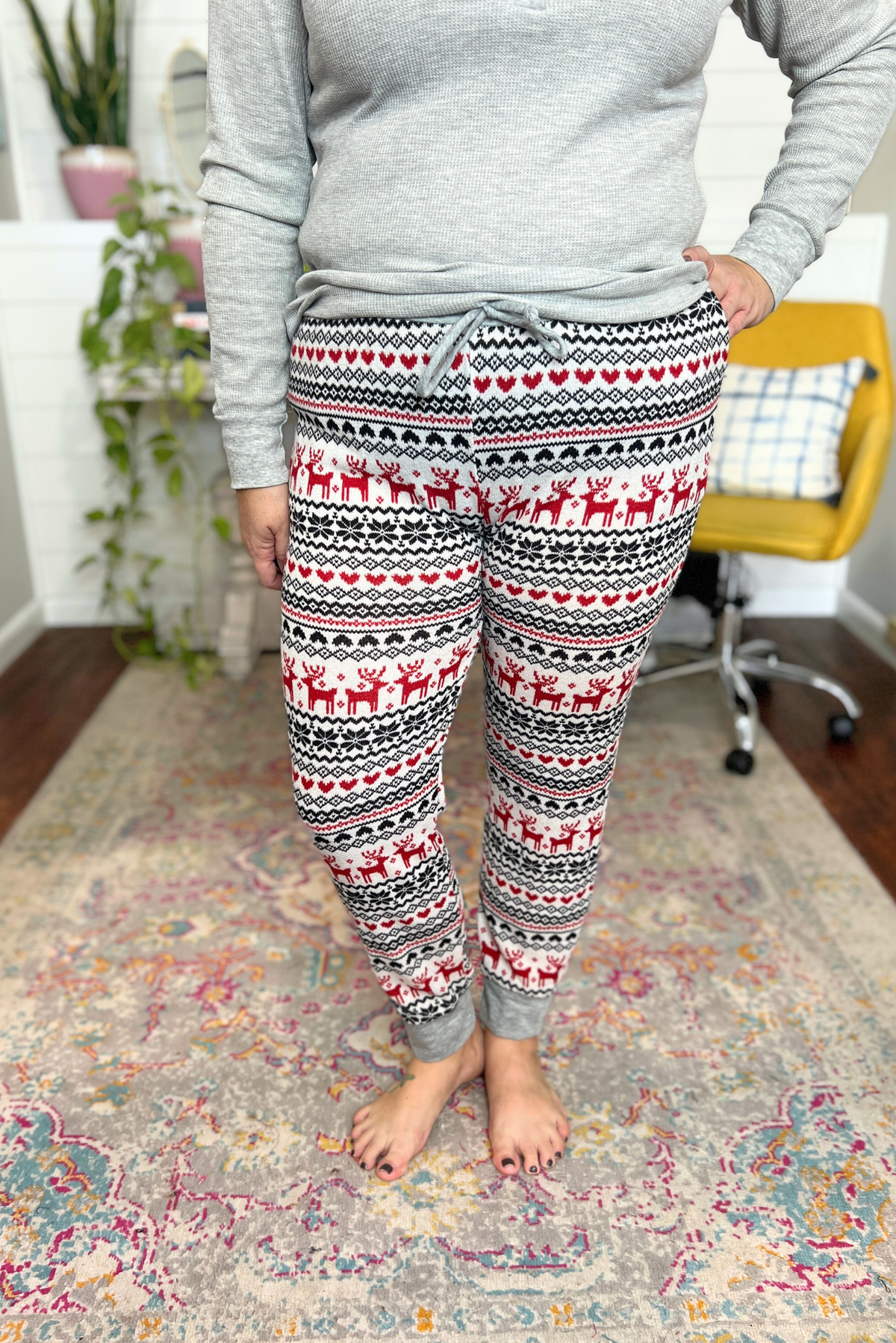 Reindeer Fair Isle Joggers