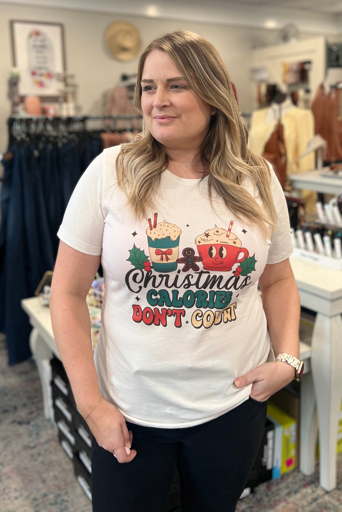 Christmas Calories Don't Count Graphic Tee