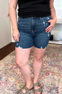 Judy Blue High Waist Mild Destroy Cut Off Shorts