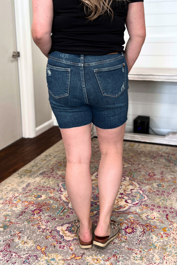 Judy Blue High Waist Mild Destroy Cut Off Shorts
