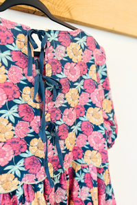 Floral Scalloped Midi Dress