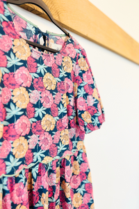 Floral Scalloped Midi Dress