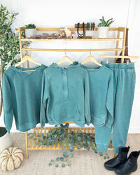 Ryker Vintage Wash Hoodie in Teal