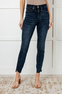 Judy Blue High Rise Control Top Step Hem Skinny Jeans