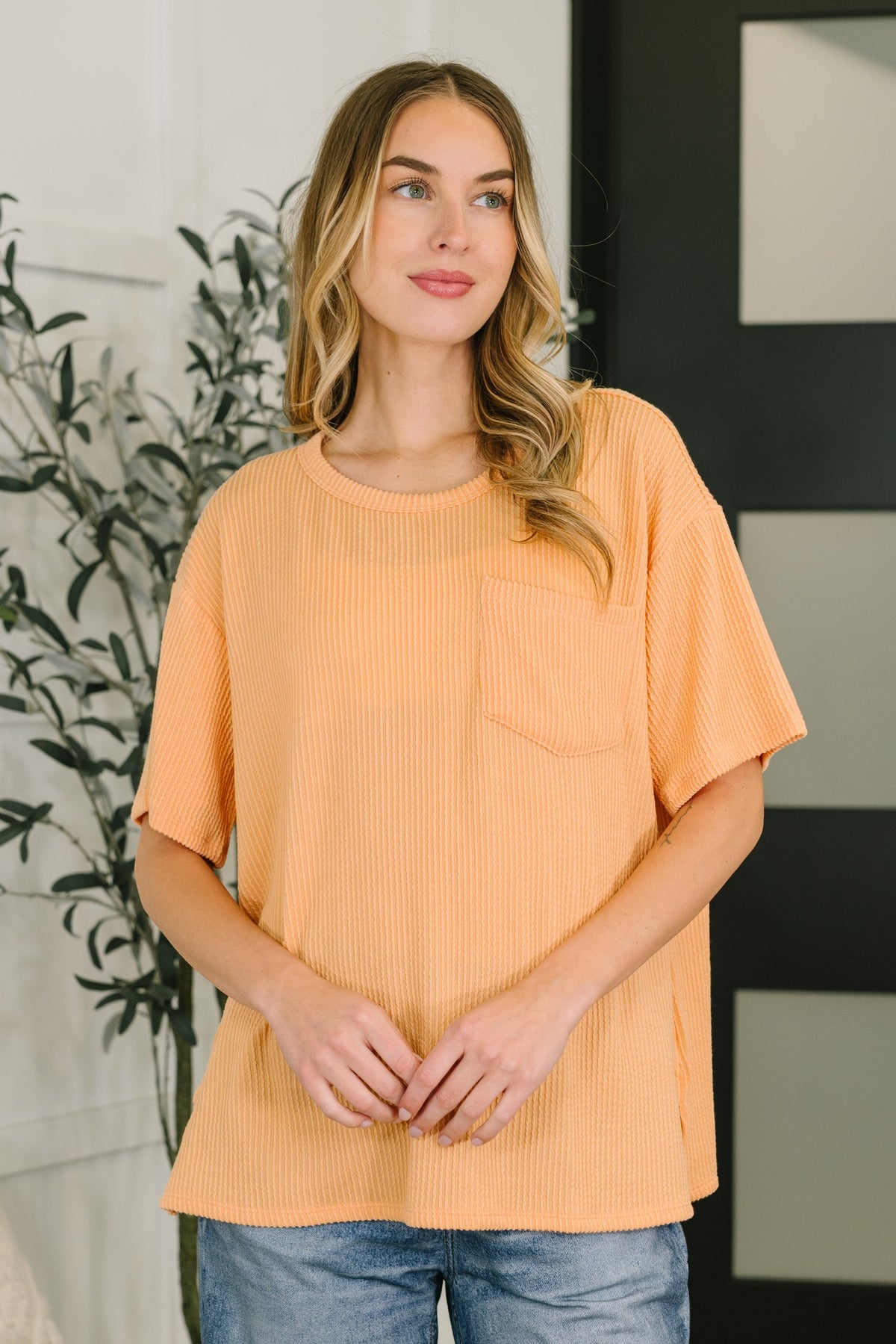 The Go-To Tee in Apricot Bliss