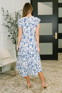 The Missing Piece Tiered Flutter Sleeve Dress