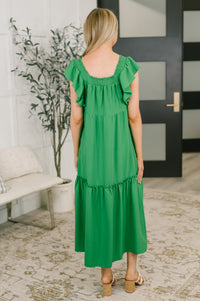 The Way We Were Square Neck Midi Dress