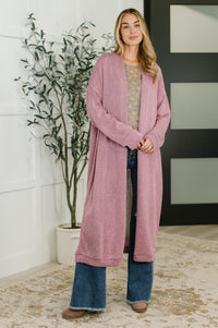 Travel Hideaway Open Front Cardigan in Cashmere Rose