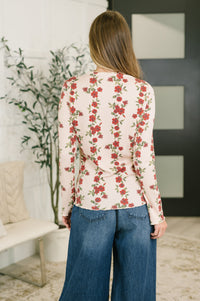 Under My Impression High Neck Floral Top
