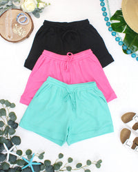 Weslie Waffle Shorts in Pink
