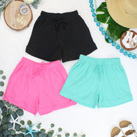 Weslie Waffle Shorts in Turquoise