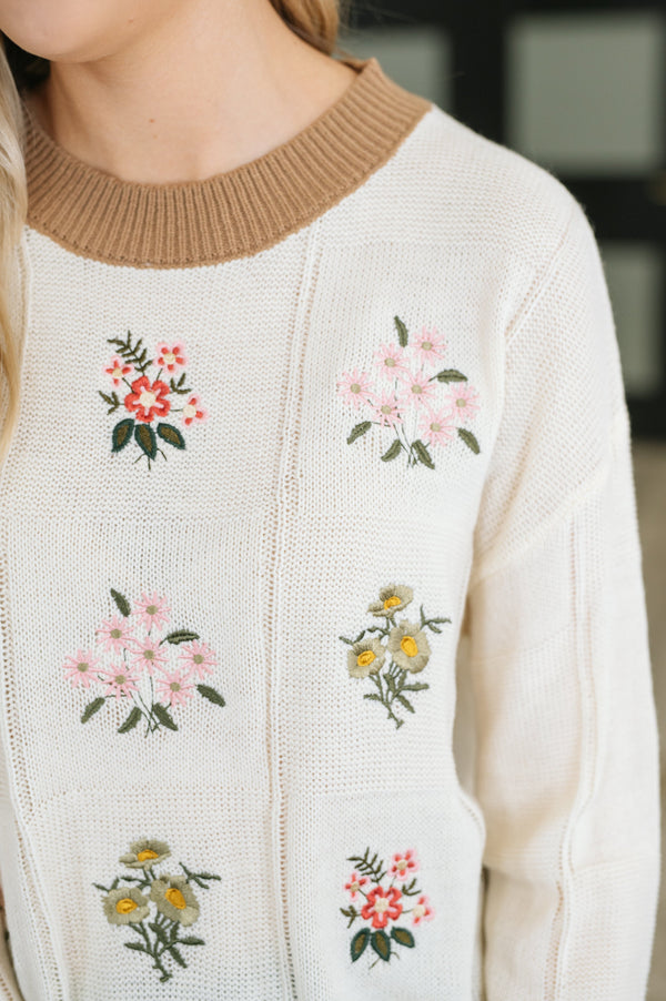Wild Mannered Floral Block Sweater