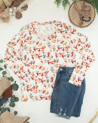 Larissa Long Sleeve in Autumn Watercolor
