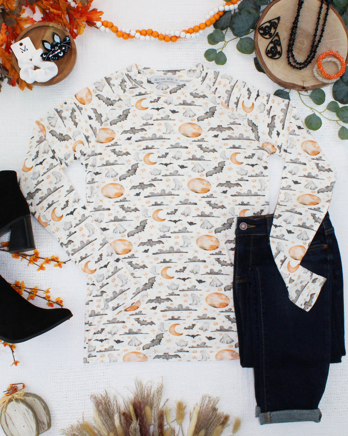 Blair Long Sleeve Top in Haunted Halloween