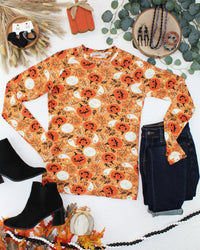 Blair Long Sleeve Top in Spooky Autumn