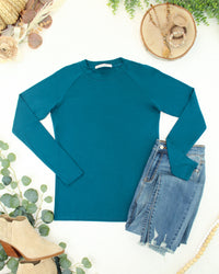 Blair Long Sleeve Top in Teal
