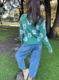 Flower Powered Half Zip Sweater in Four Colors
