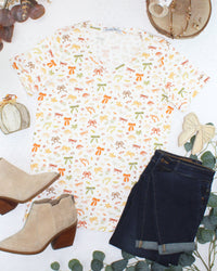 Sophie Top in Harvest Bows
