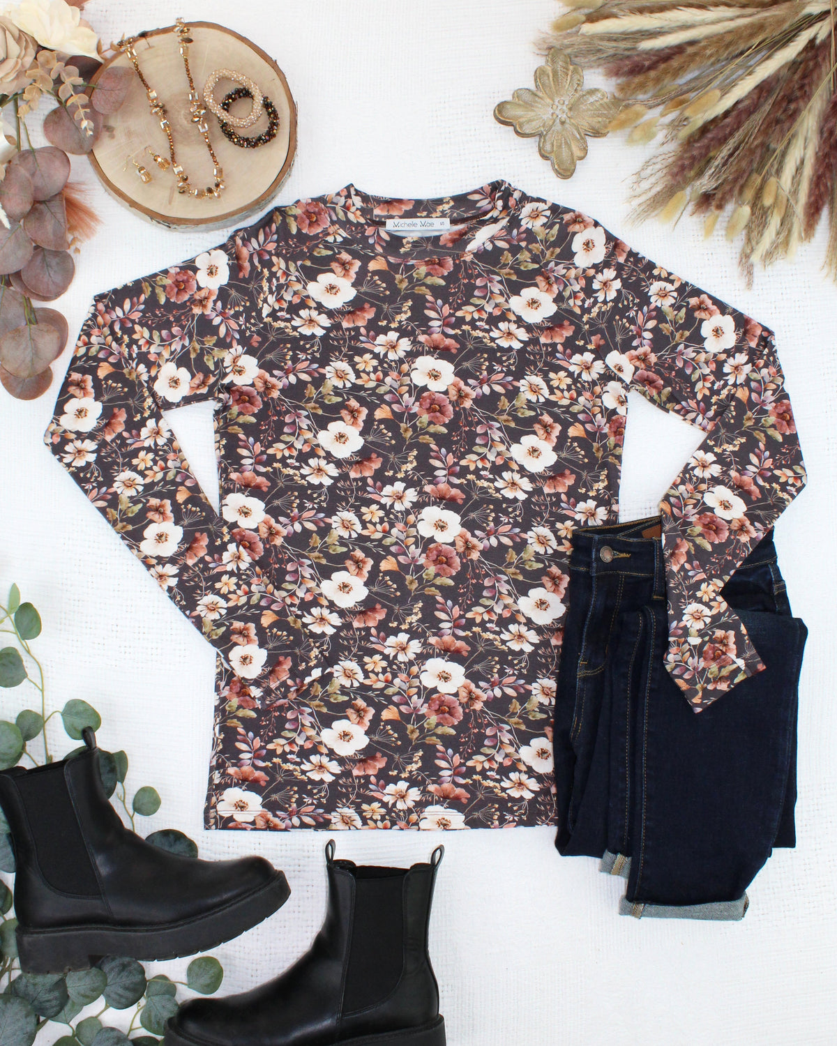 Blair Long Sleeve Top in Blushwood Floral