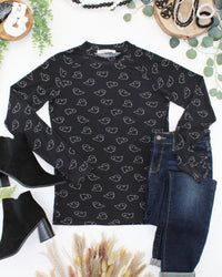 Blair Long Sleeve Top in Midnight Ghosts