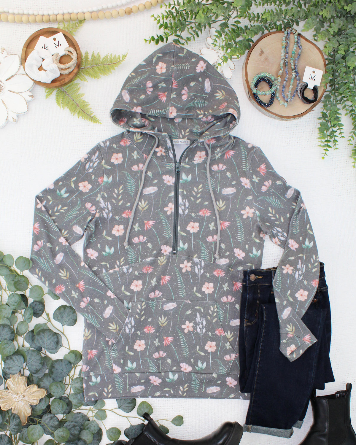 HalfZip Hoodie in Wildflower Meadow