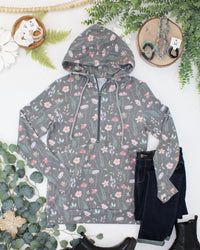 HalfZip Hoodie in Wildflower Meadow