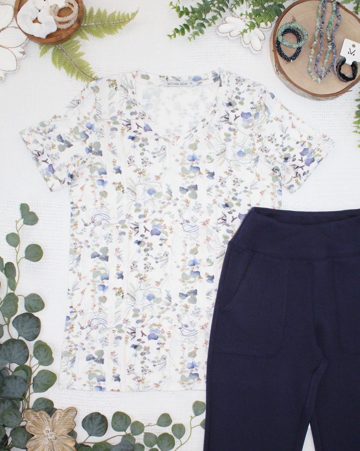 Sophie Top in Olive Meadow