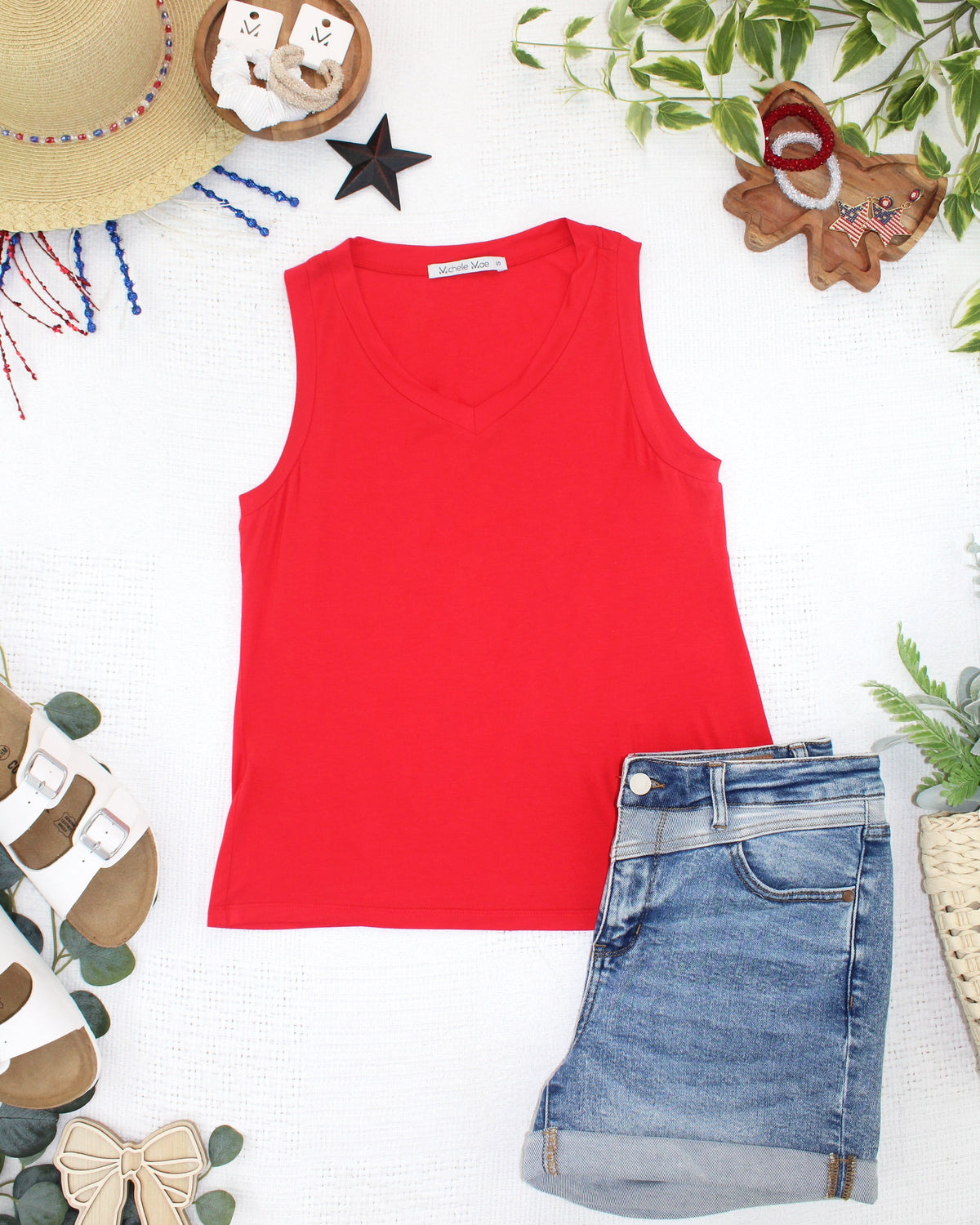 Noelle Tank in Red