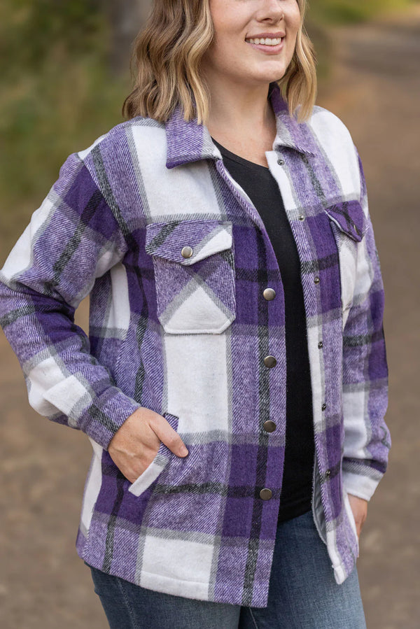 Purple Plaid Shacket by Michelle Mae