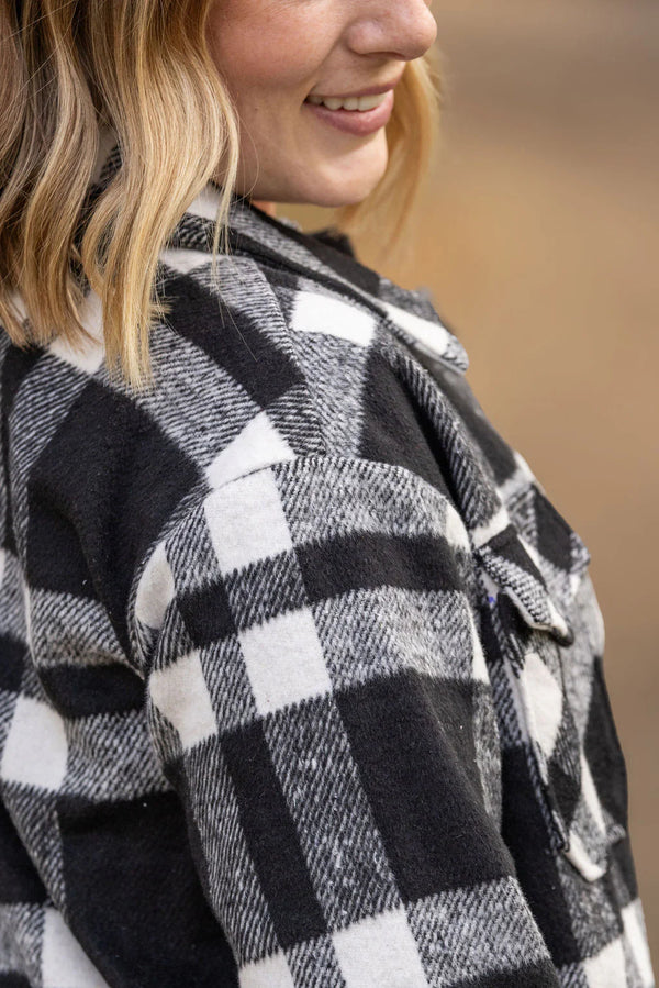 Classic Black Plaid Shacket by Michelle Mae