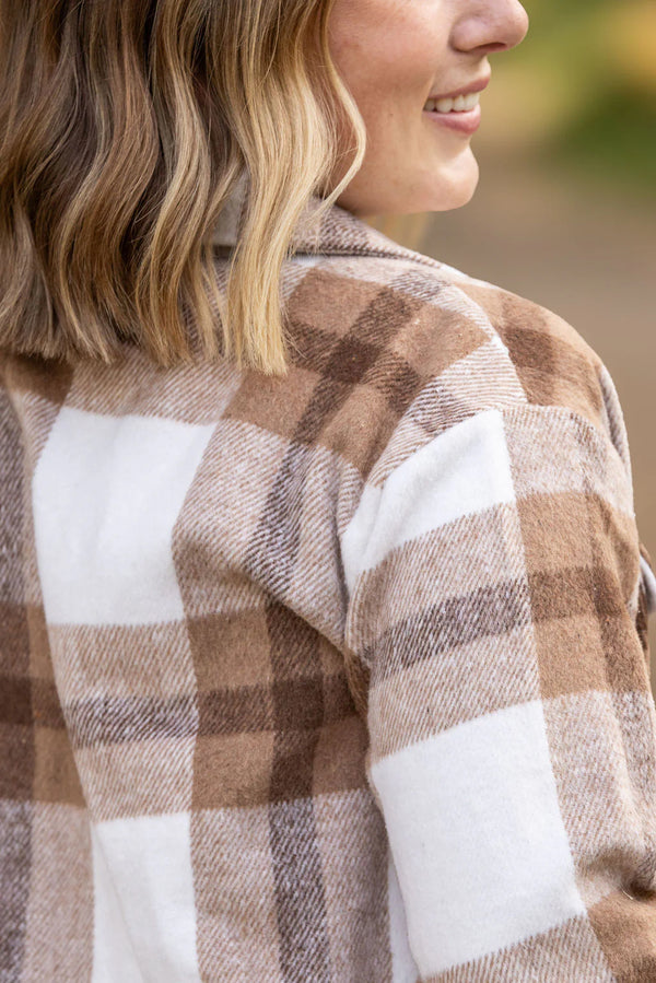 Neutral Plaid Shacket by Michelle Mae