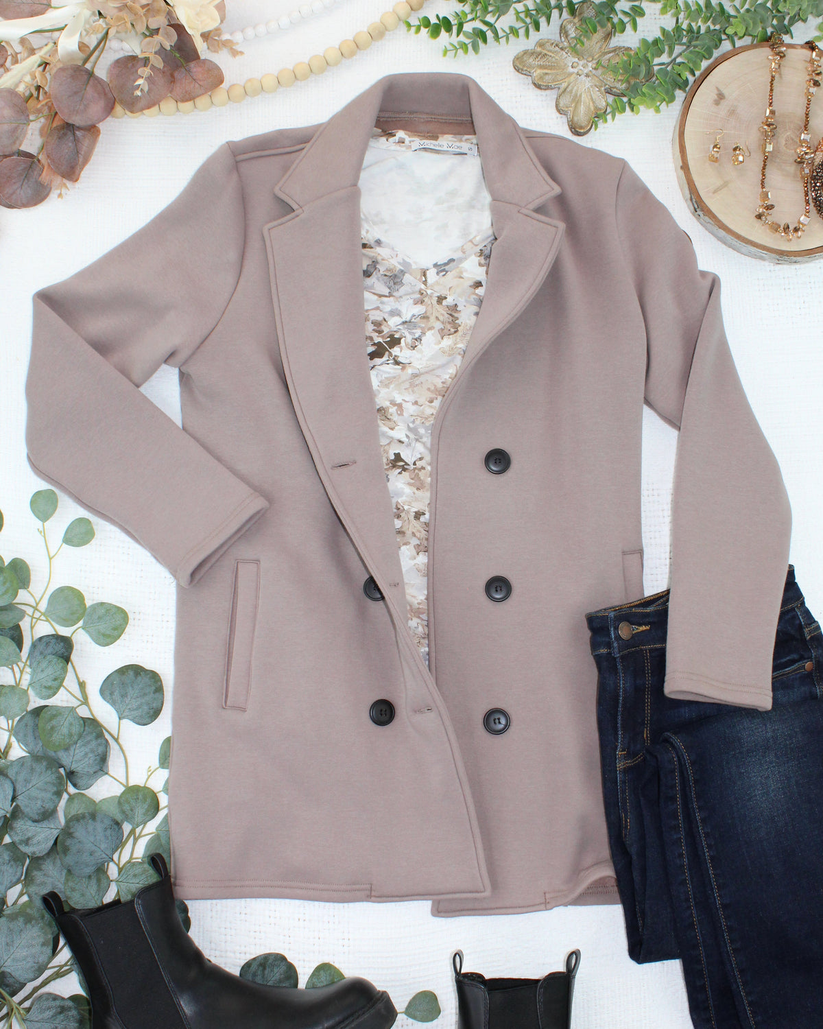 Scarlett Sweater Jacket in Mocha