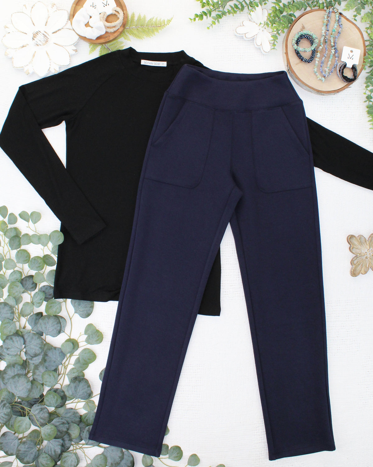 Luxe Ankle Bottoms in Navy
