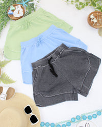 French Terry Stevie Shorts in Spring Leaf