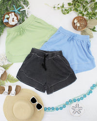 French Terry Stevie Shorts in Spring Leaf