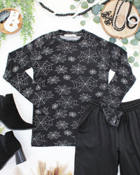Blair Long Sleeve Top in Midnight Webs
