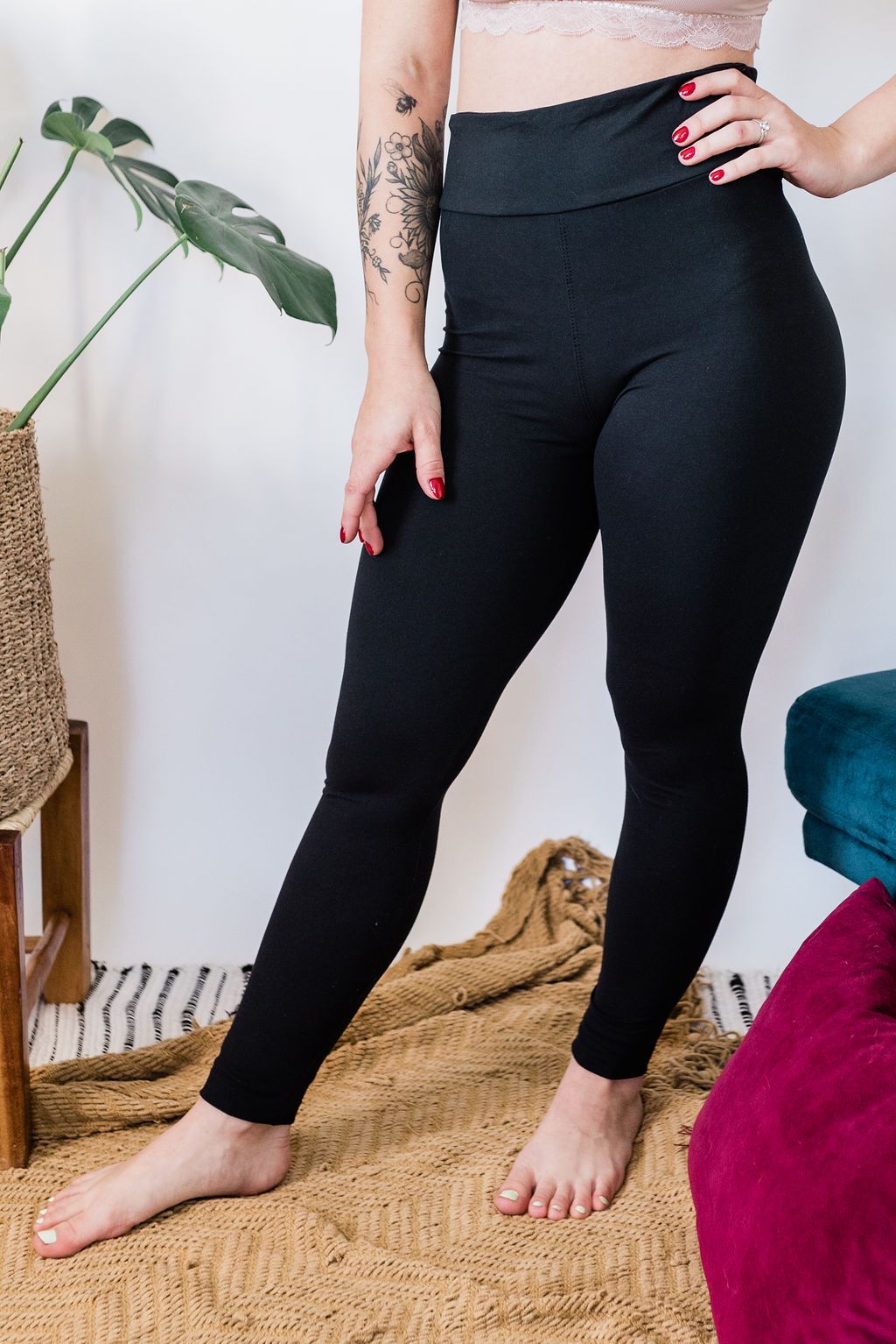 Calça best sale legging suede