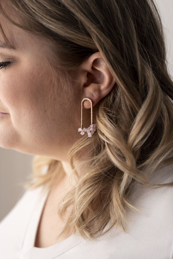 Rock Candy Earrings in Pink - Boutique 1780