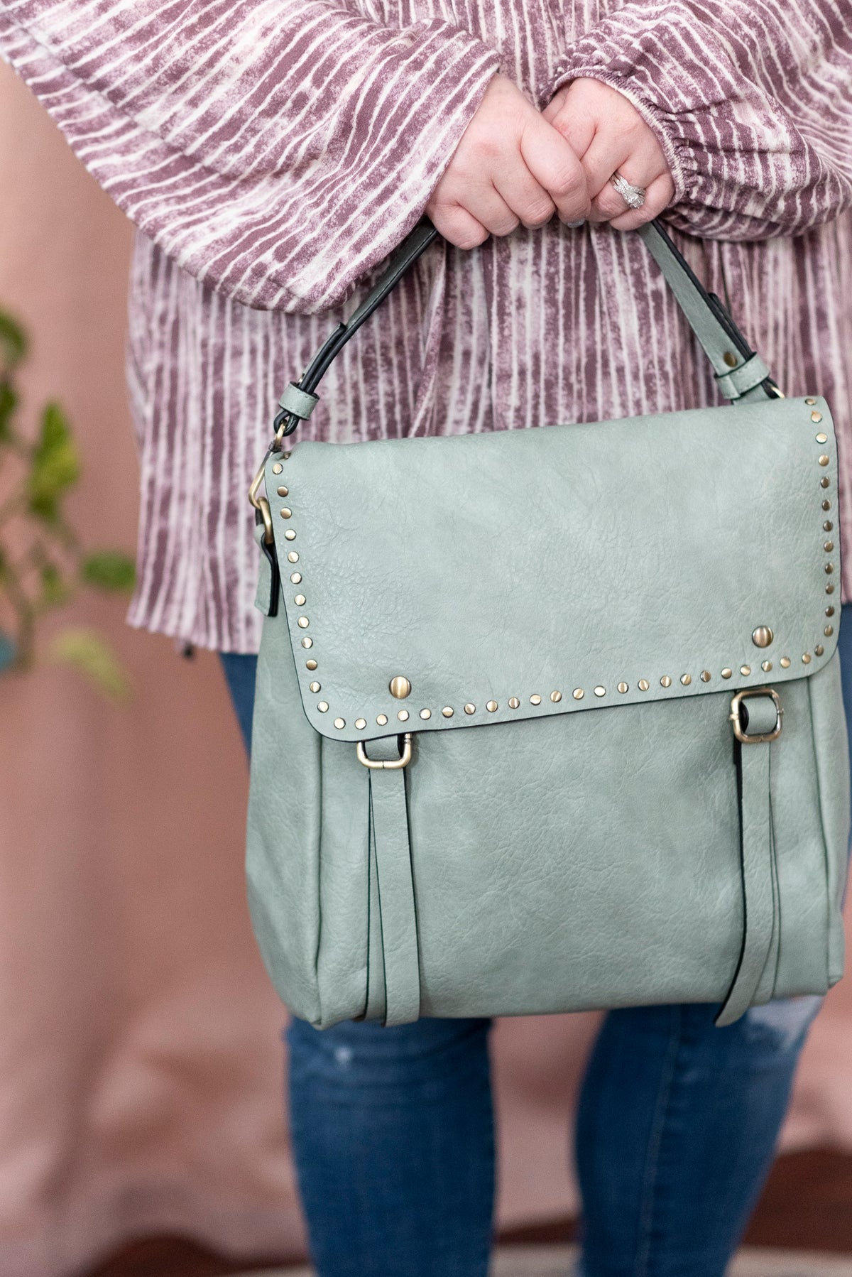 Convertible Backpack in Light Teal