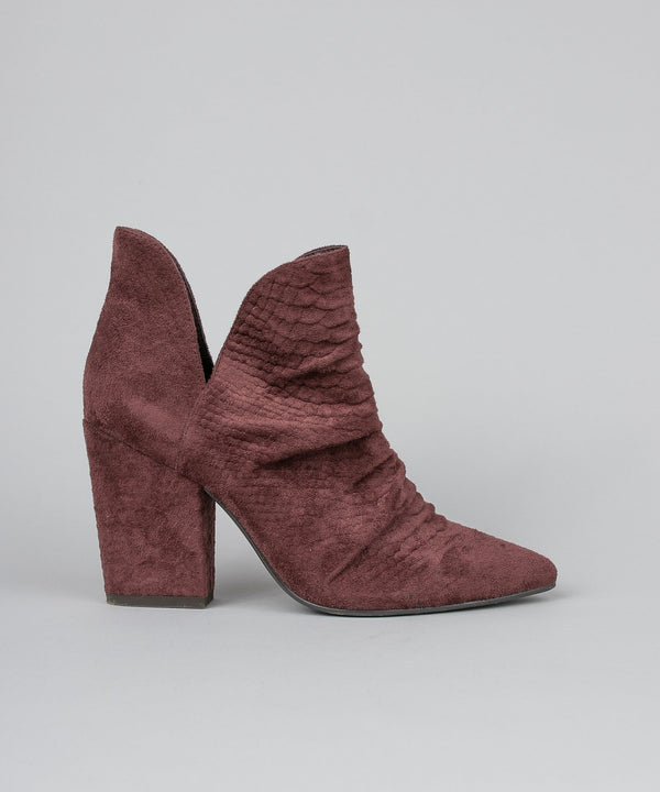 Distressed Snakeskin Bootie - Boutique 1780