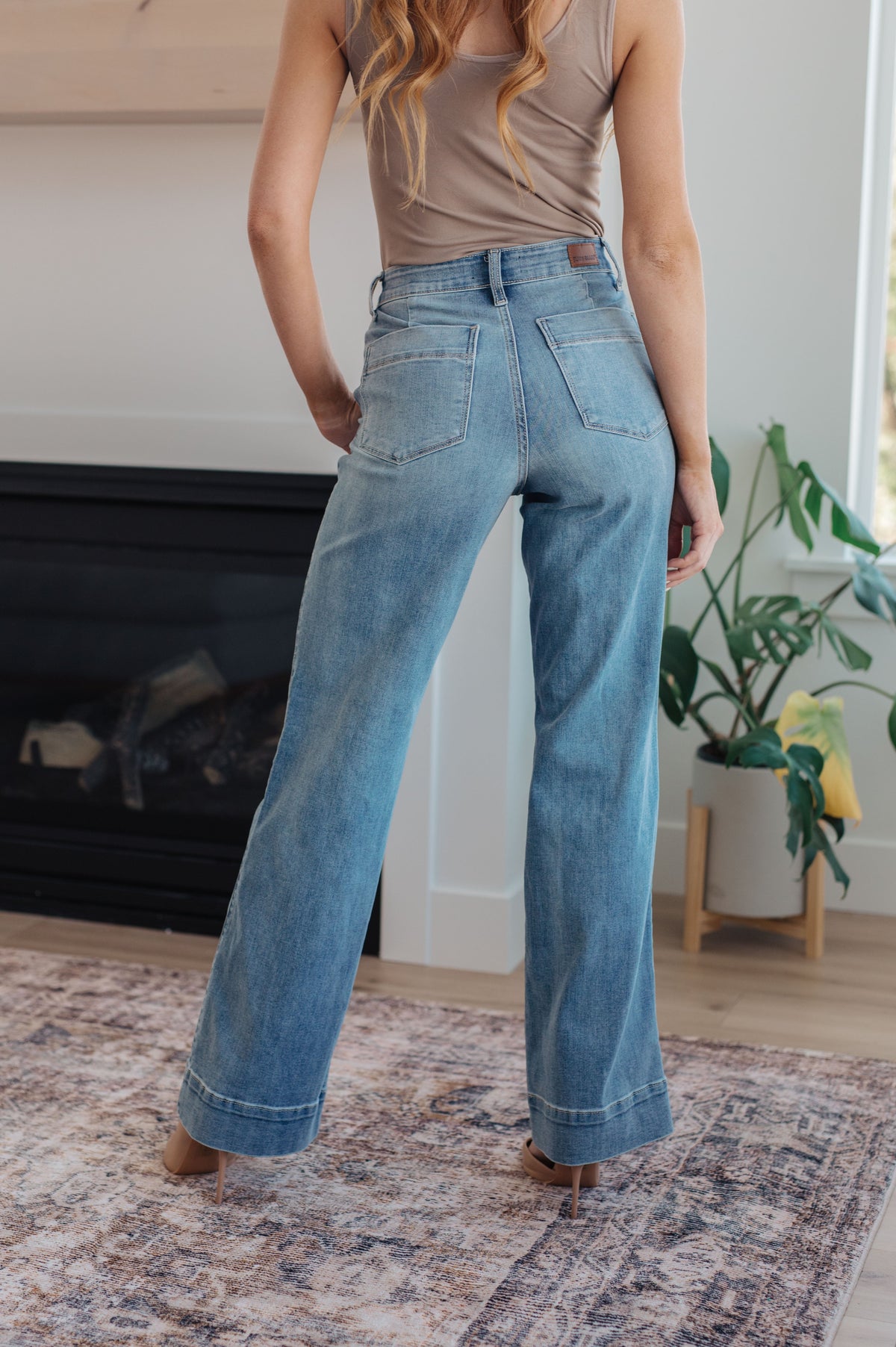 Mid Rise Wide Leg Jeans by Judy Blue